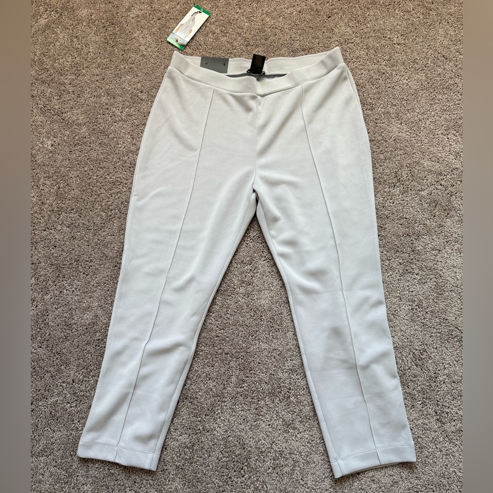 Dalia Gray Ankle-Length Cropped Pants
